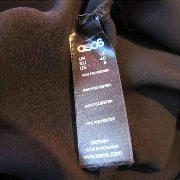 ASOS Black & Red Mod Color Block Contemporary Shift Power Dress | Women's 12 - Picture 6 of 7